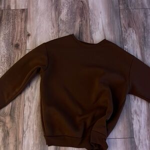 brown crewneck